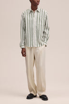 NN.07 Deon Long Sleeve Striped Shirt 50039 - 343 Capers