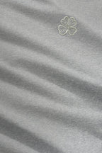 NN.07 Jett Embroidered Cotton T-Shirt 30026 - Grey Melange