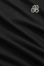 NN.07 Jett Embroidered Cotton T-Shirt 30026 - Black