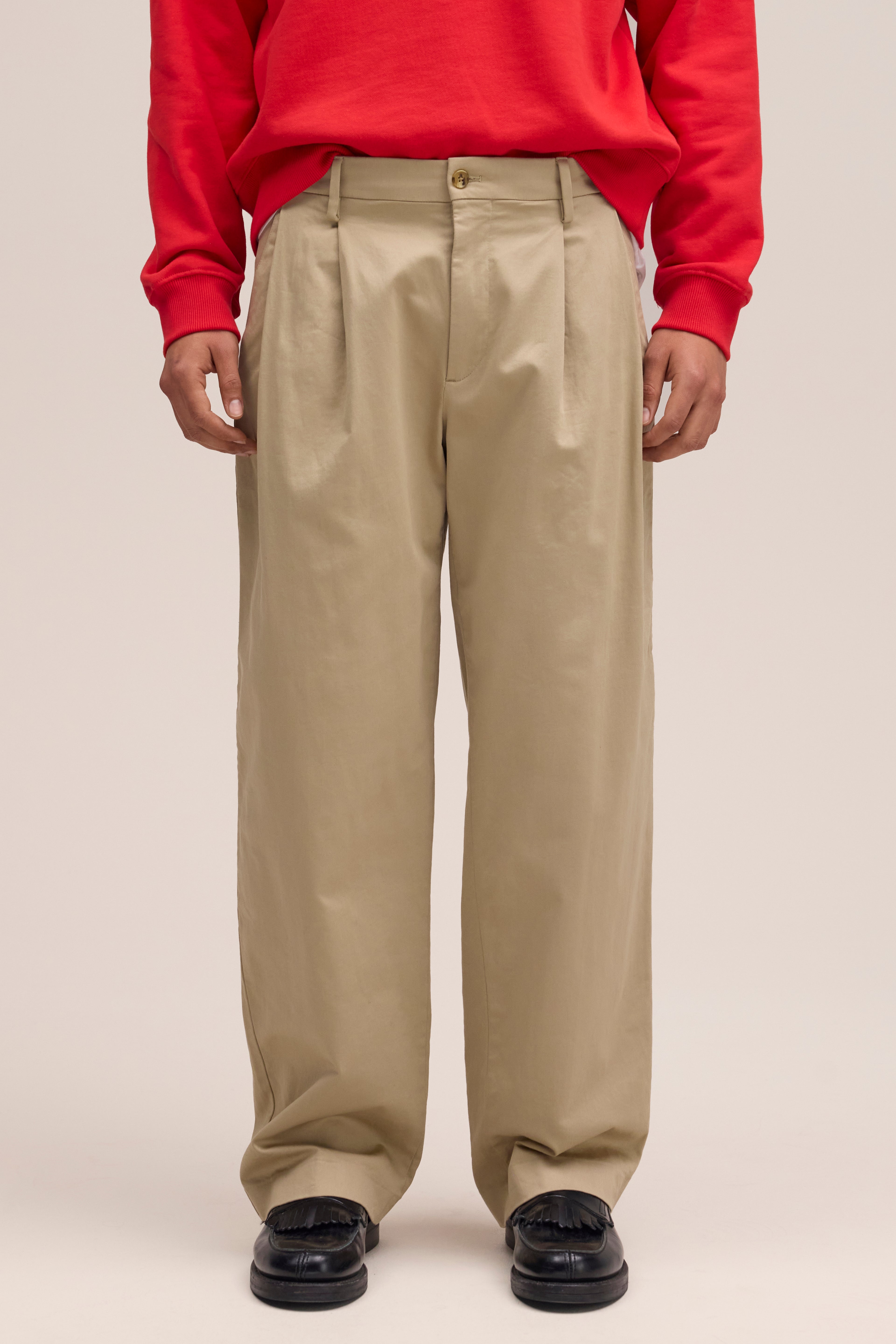 NN.07 Justin Wide Leg Trousers 1420 - Desert Khaki