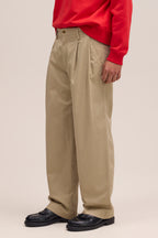 NN.07 Justin Wide Leg Trousers 1420 - Desert Khaki