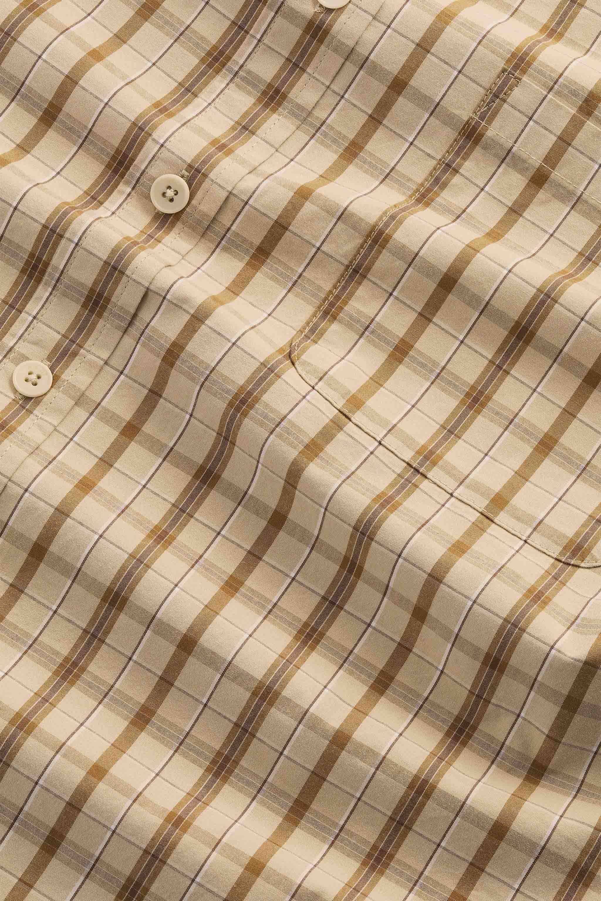 NN.07 Deon Check Shirt 50035 - Khaki Check