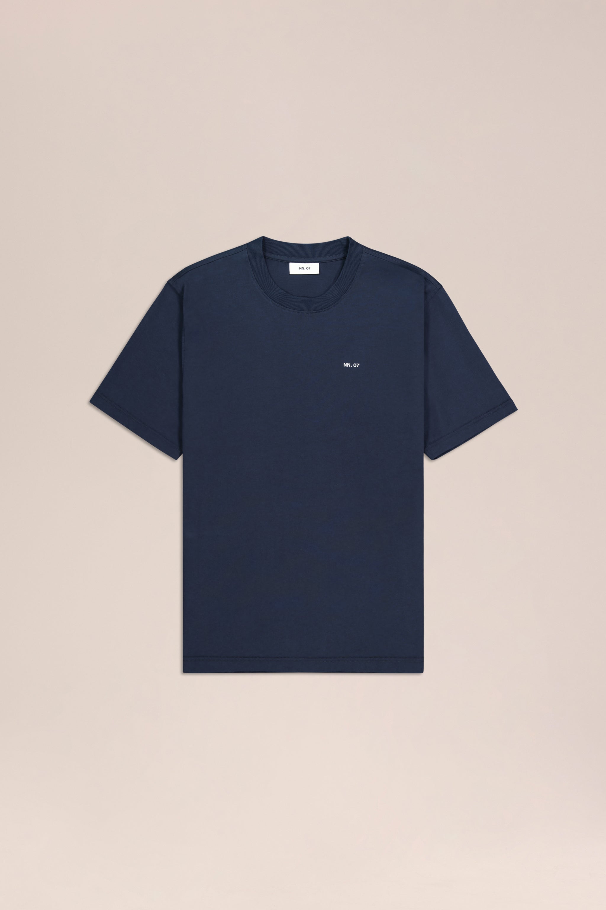 NN.07 Adam Embroided Logo Pima Cotton T-Shirt 3209 - Navy Blue