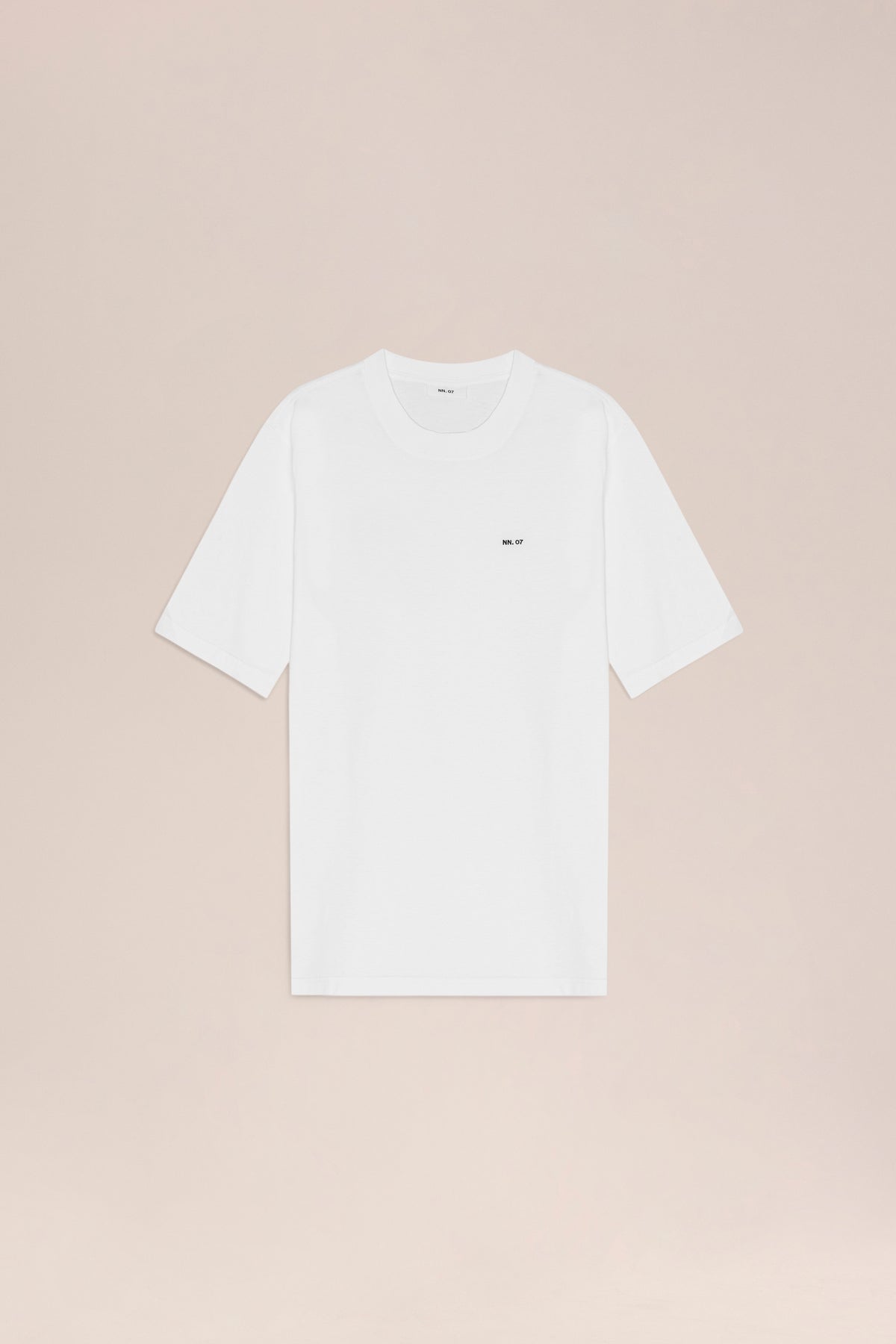 NN.07 Adam Embroided Logo Pima Cotton T-Shirt 3209- White