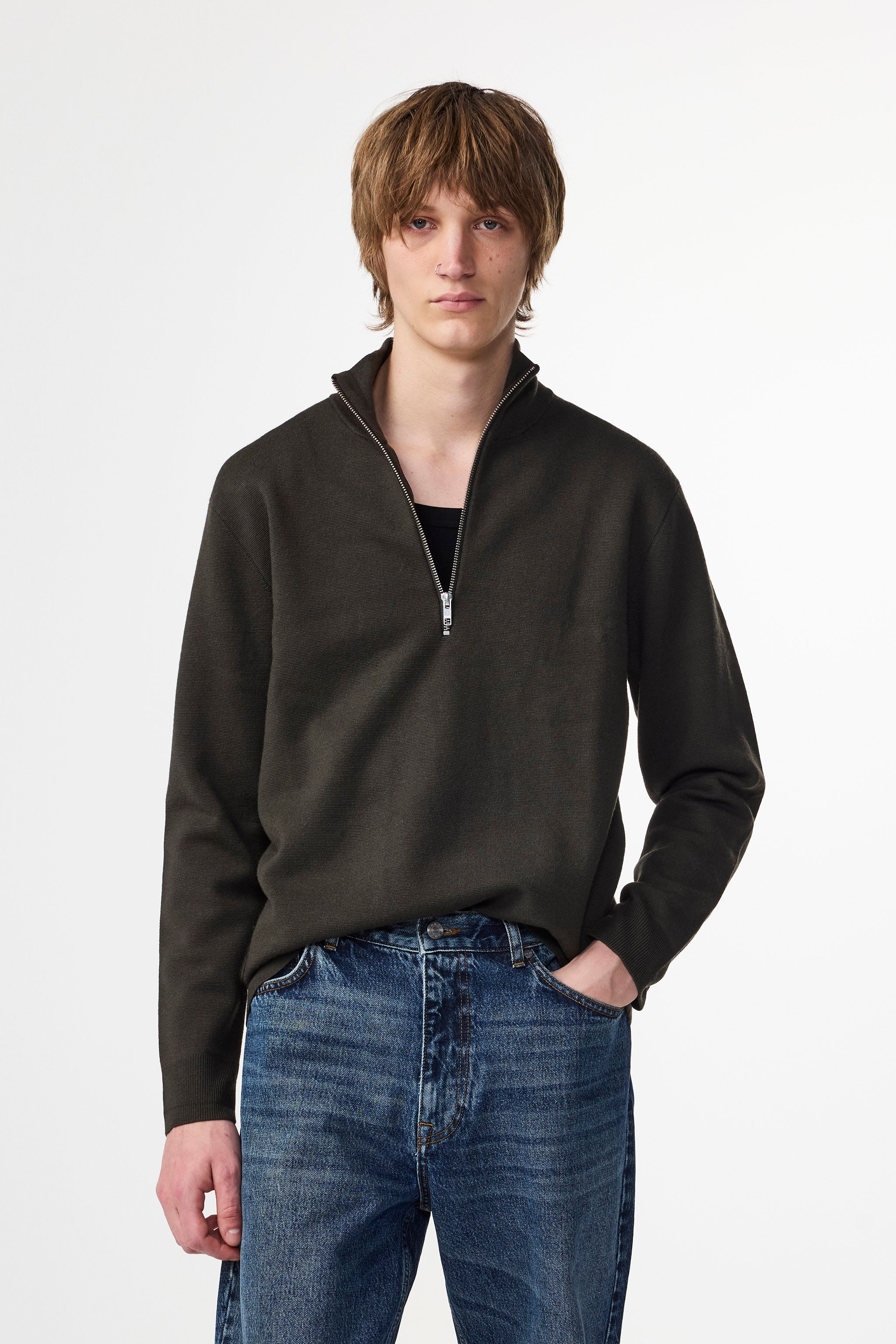 NN07 Harald Half Zip Sweater 6530