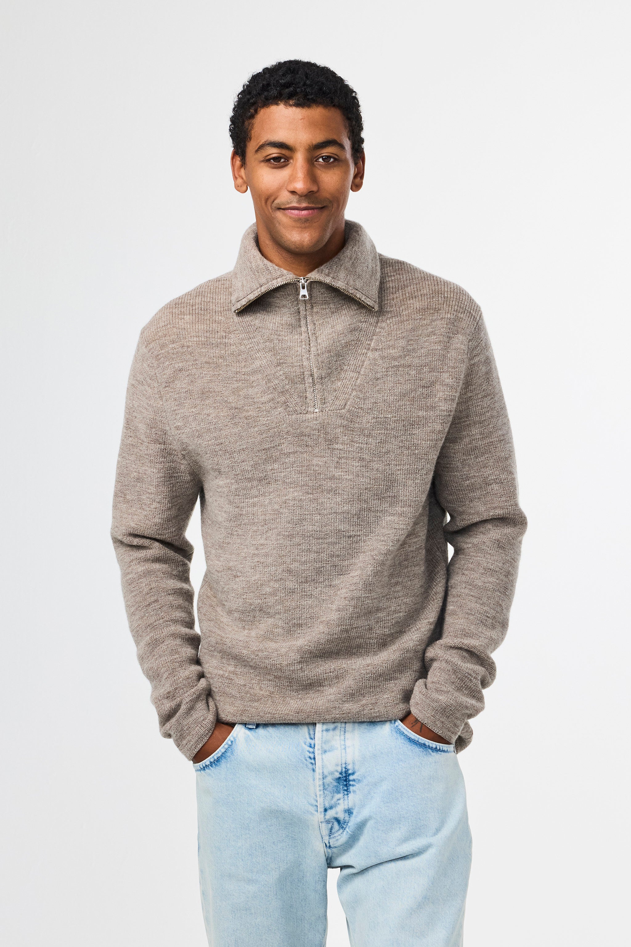 NN07 Carl Half Zip Wool Knit 6336