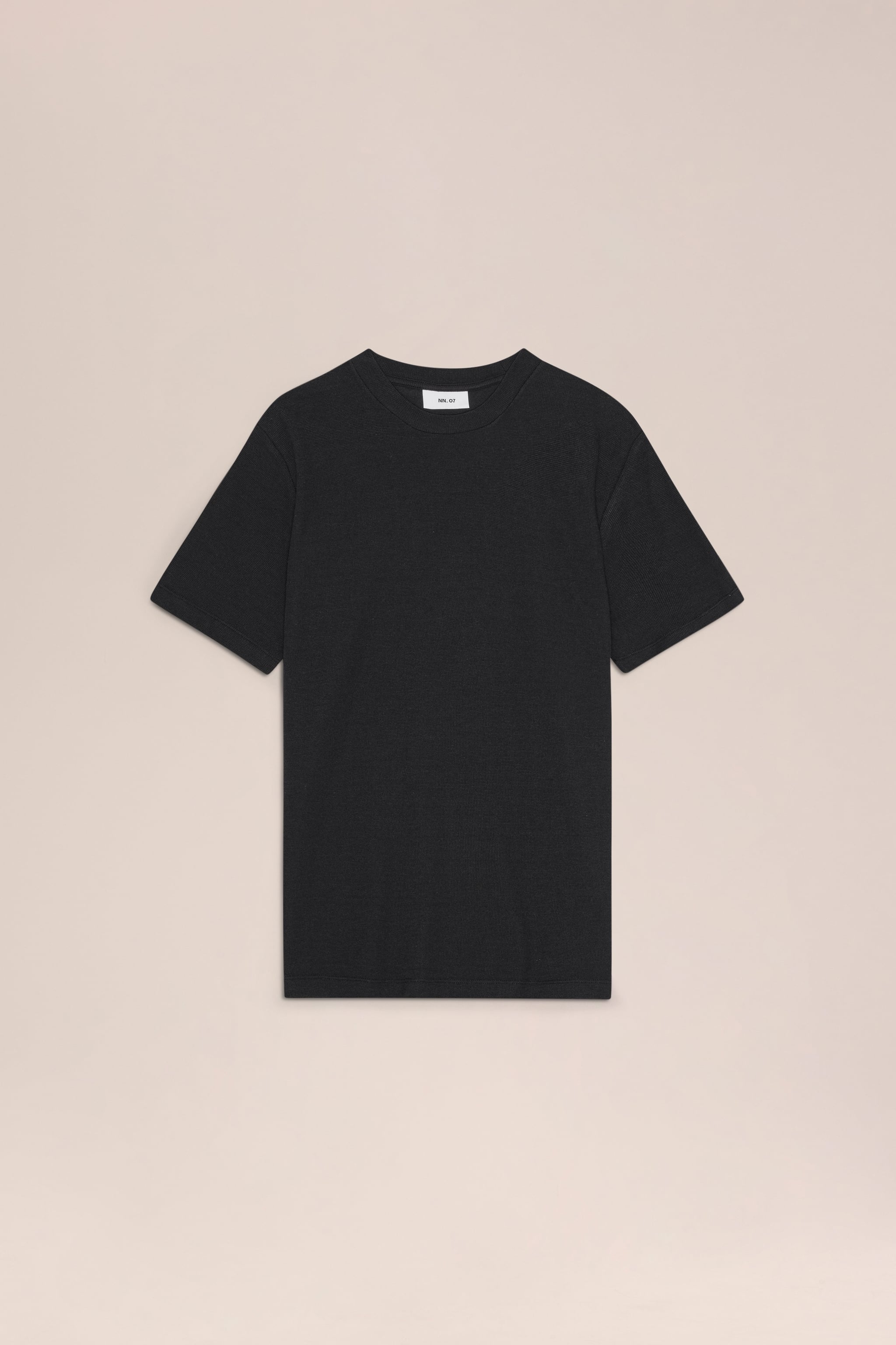 NN.07 Clive Waffle Knit T-Shirt 3323 - Black