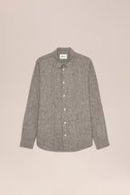 NN.07 Enzo Striped Linen Shirt 5728 - Clay Stripe