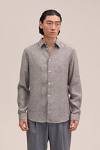 NN.07 Enzo Striped Linen Shirt 5728 - Clay Stripe