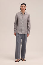 NN.07 Enzo Striped Linen Shirt 5728 - Clay Stripe