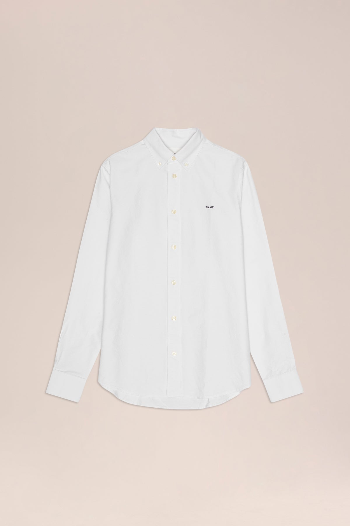 NN.07 Colby Button Down Logo Oxford Shirt 5910 - White