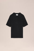NN.07 Randy Bouclé Knit Polo 6690 - Black