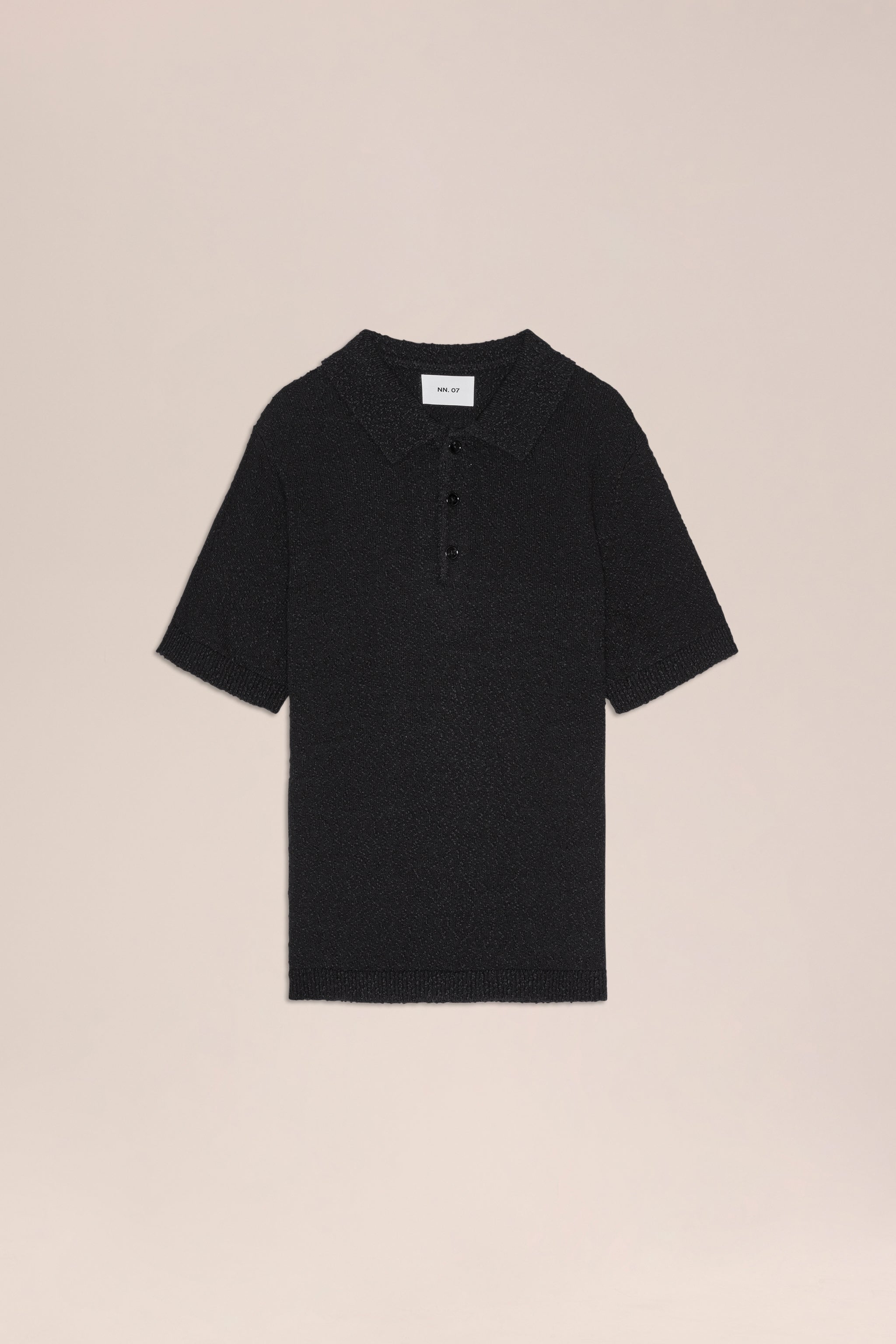 NN.07 Randy Bouclé Knit Polo 6690 - Black