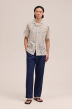 NN.07 Aden Linen Chino Trouser 1454 - Navy Blue