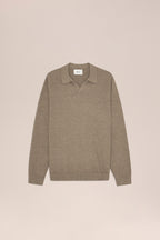 NN.07 Paul Long Sleeve Knitted Polo 60019  - Mable Husk