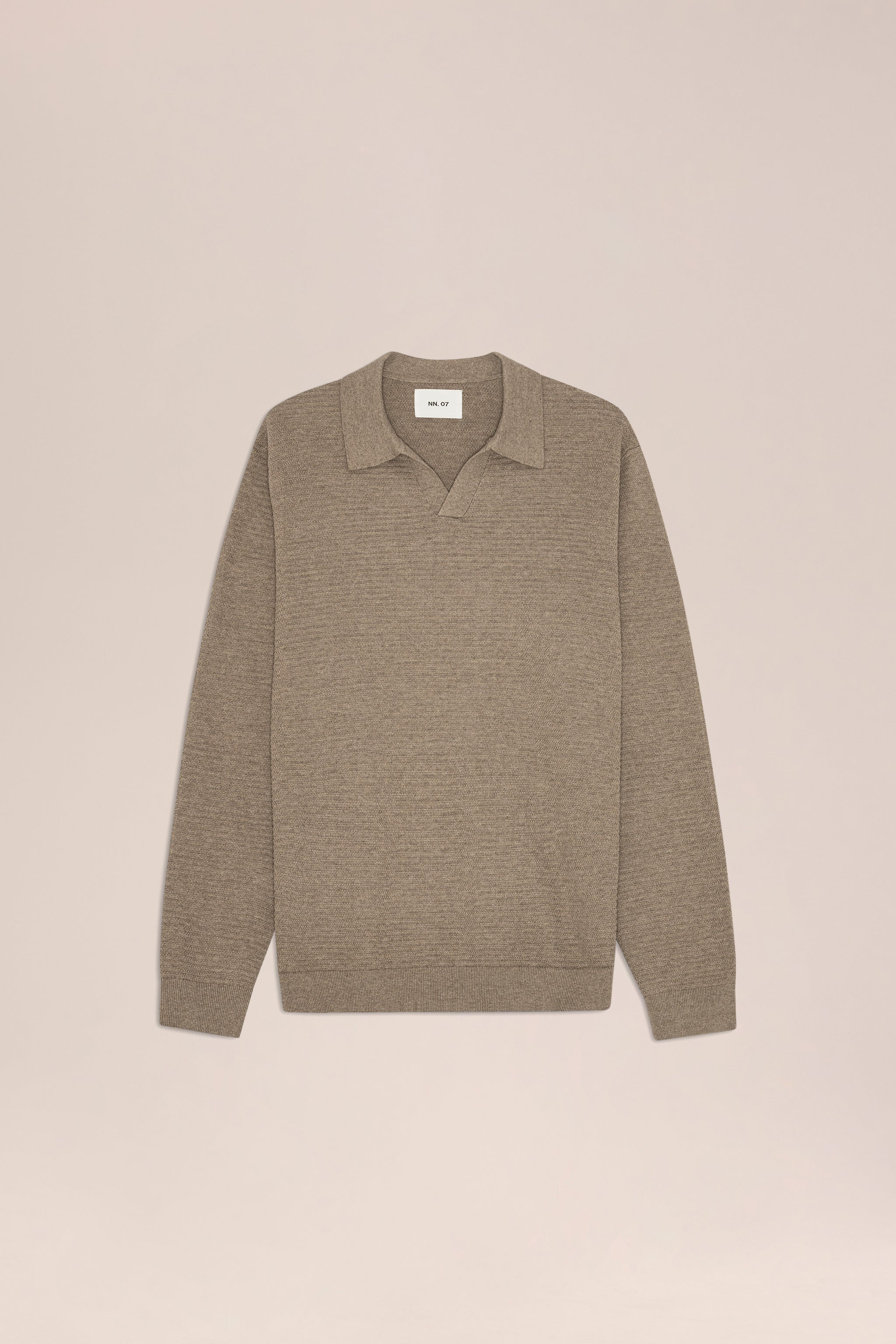 NN.07 Paul Long Sleeve Knitted Polo 60019  - Mable Husk
