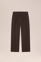 NN.07 Kay Pleated Relaxed Fit Trousers 1420 - Deep Truffle