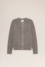 NN.07 Jasper Bouclé Wool Crew Cardigan 6683 - Mable Husk