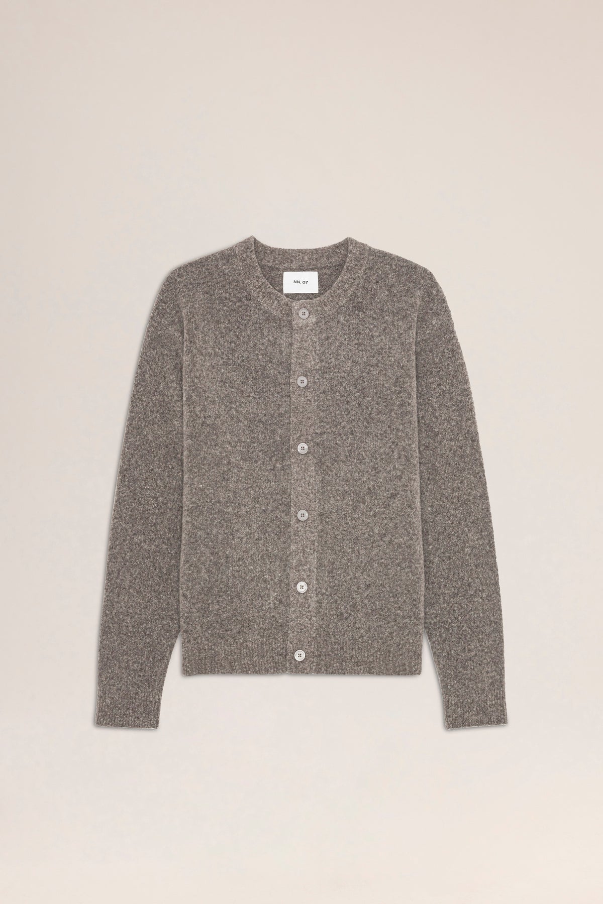 NN.07 Jasper Bouclé Wool Crew Cardigan 6683 - Mable Husk
