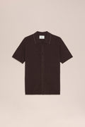 NN.07 Nalo Textured Knit Polo 60039 - Deep Truffle