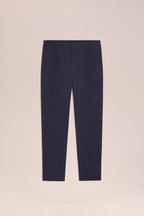 NN.07 Billie Seersucker Trousers 10038 - Navy Blue