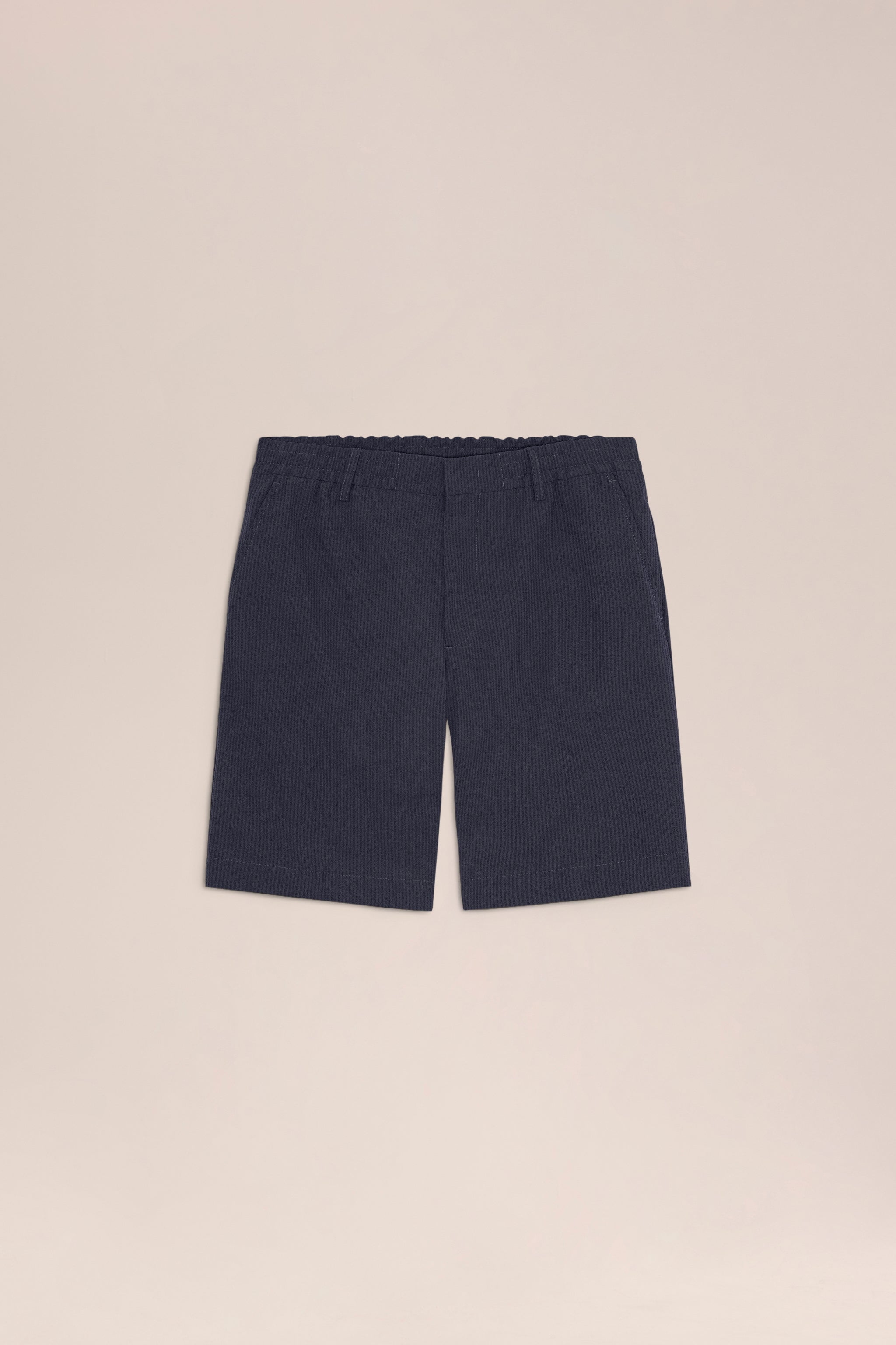 NN.07 Billie Seersucker Shorts 10038 - Navy Blue