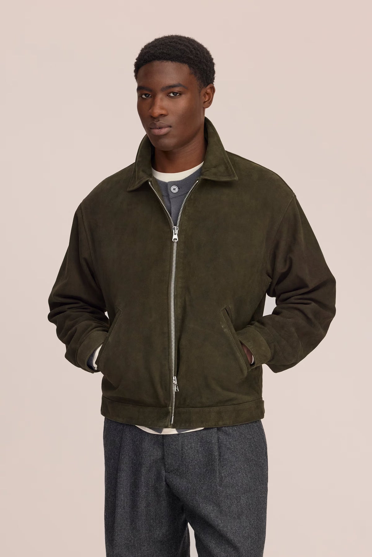 NN.07 Heavy Goat Suede Jacket 80030 - Deep Truffle