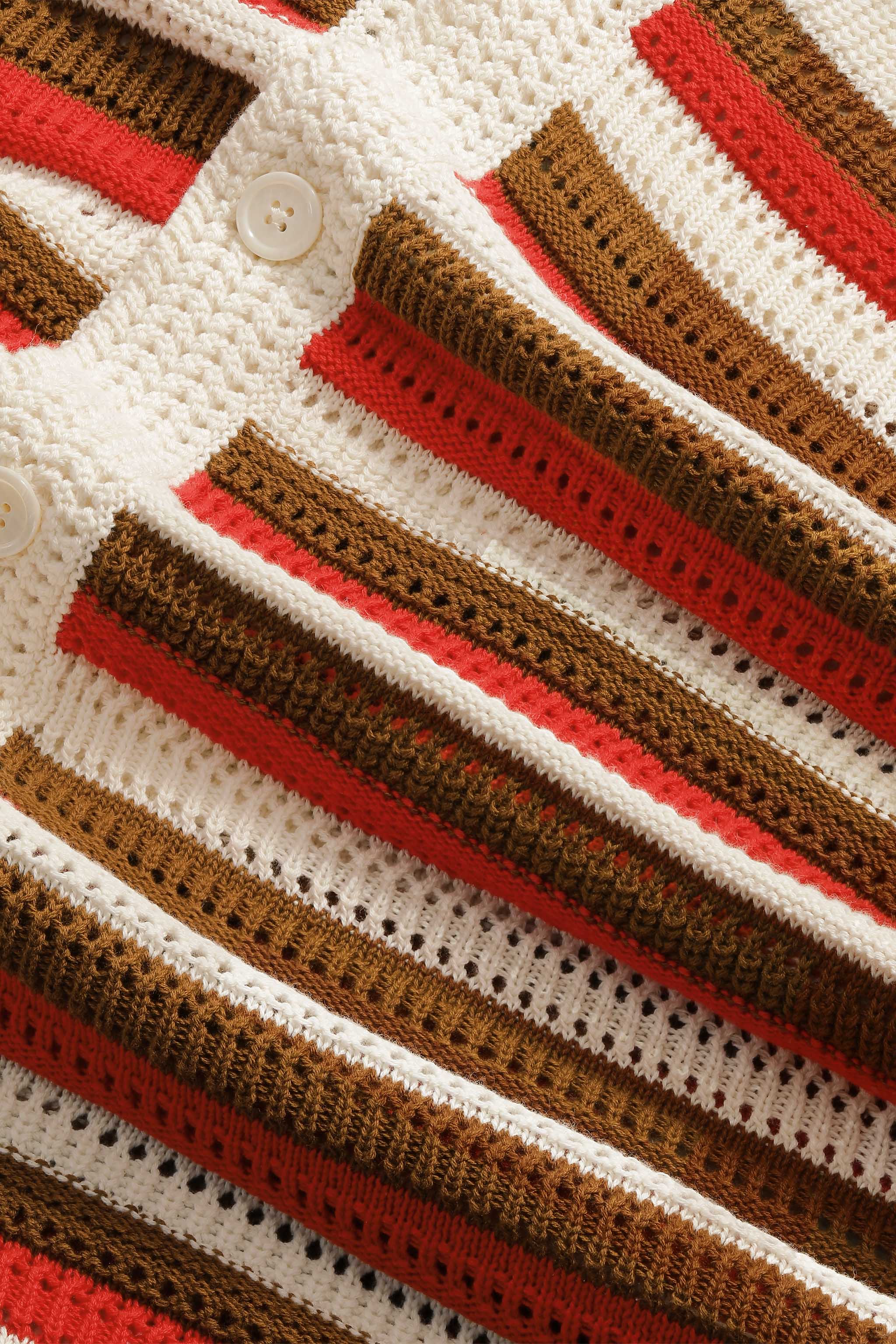 NN.07 Lars Knitted Polo Cardigan 60019 - Ivory