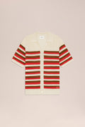 NN.07 Lars Knitted Polo Cardigan 60019 - Ivory