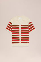 NN.07 Lars Knitted Polo Cardigan 60019 - Ivory