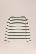 NN.07 Sailor Striped Crew Neck Sweater 60019 - Ivory