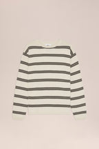 NN.07 Sailor Striped Crew Neck Sweater 60019 - Ivory