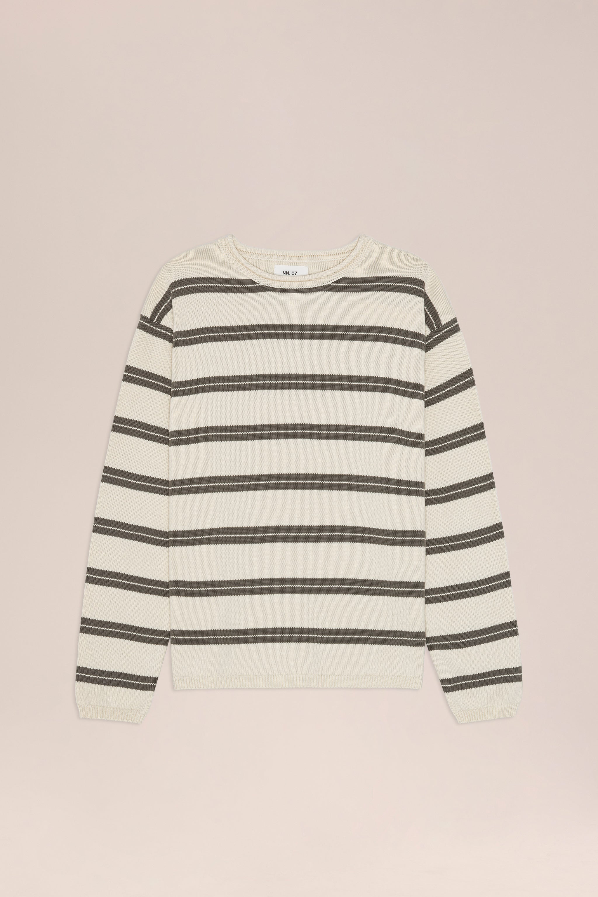 NN.07 Sailor Striped Crew Neck Sweater 60019 - Ivory