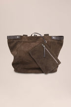 NN.07 Suede Grip Tote 90025 - Deep Truffle
