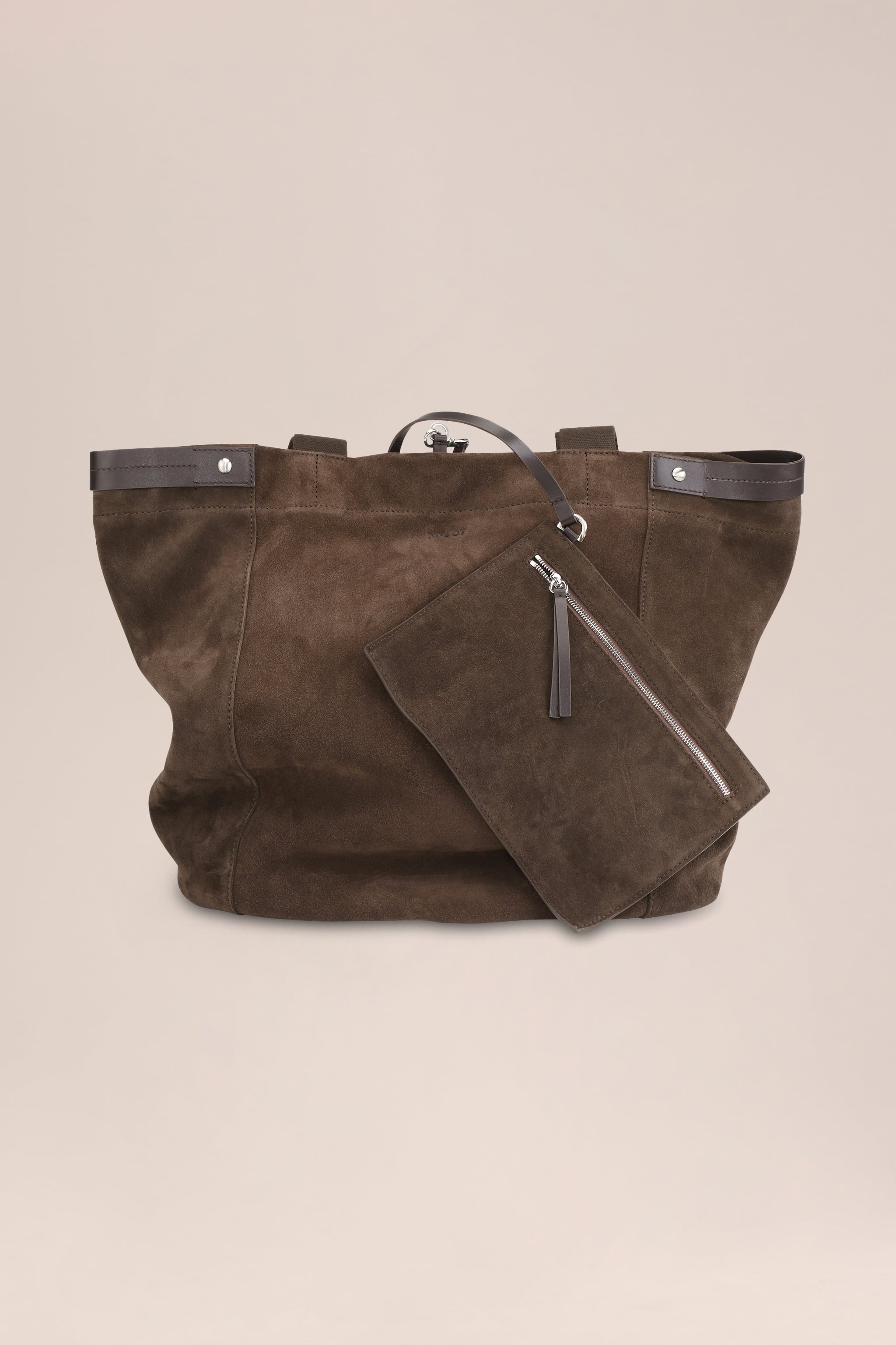 NN.07 Suede Grip Tote 90025 - Deep Truffle