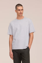 NN.07 Jett Printed Cotton T-Shirt 30026 - Grey Melange