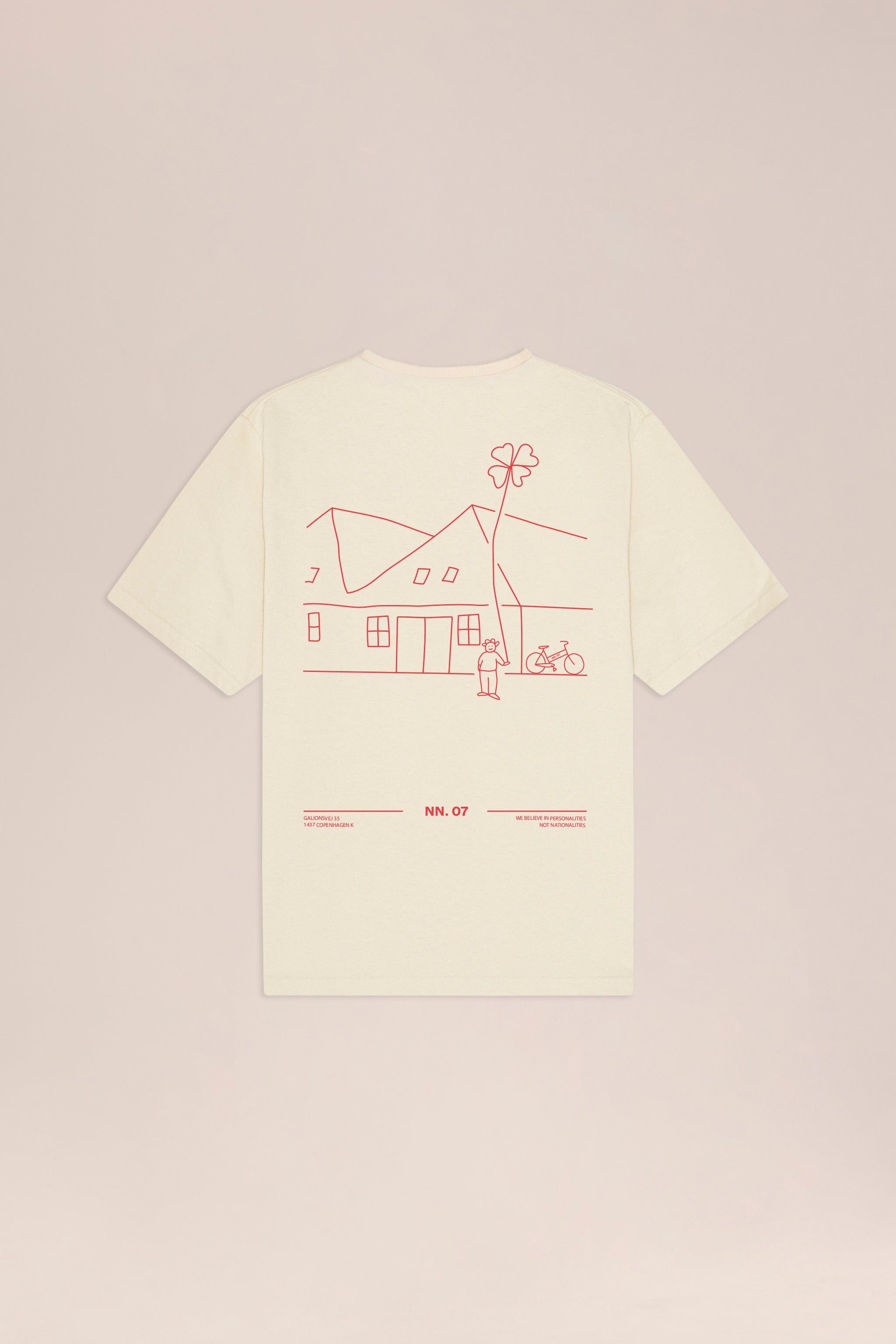 NN.07 Jett Printed Cotton T-Shirt 30026 - Ivory