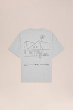 NN.07 Jett Printed Cotton T-Shirt 30026 - Grey Melange