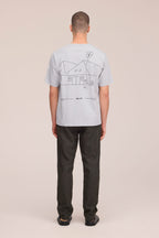 NN.07 Jett Printed Cotton T-Shirt 30026 - Grey Melange