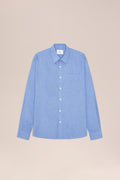 NN.07 Deon Long Sleeve Chambray Shirt 50053 - Blue Quartz