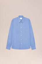 NN.07 Deon Long Sleeve Chambray Shirt 50053 - Blue Quartz