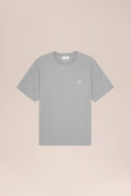NN.07 Jett Embroidered Cotton T-Shirt 30026 - Grey Melange