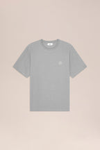 NN.07 Jett Embroidered Cotton T-Shirt 30026 - Grey Melange