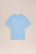 NN.07 Jett Embroidered Cotton T-Shirt 30026 - Cerulean