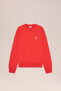 NN.07 David Embroidered Crew Neck Sweatshirt 3014 - Chili Glow