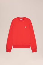 NN.07 David Embroidered Crew Neck Sweatshirt 3014 - Chili Glow