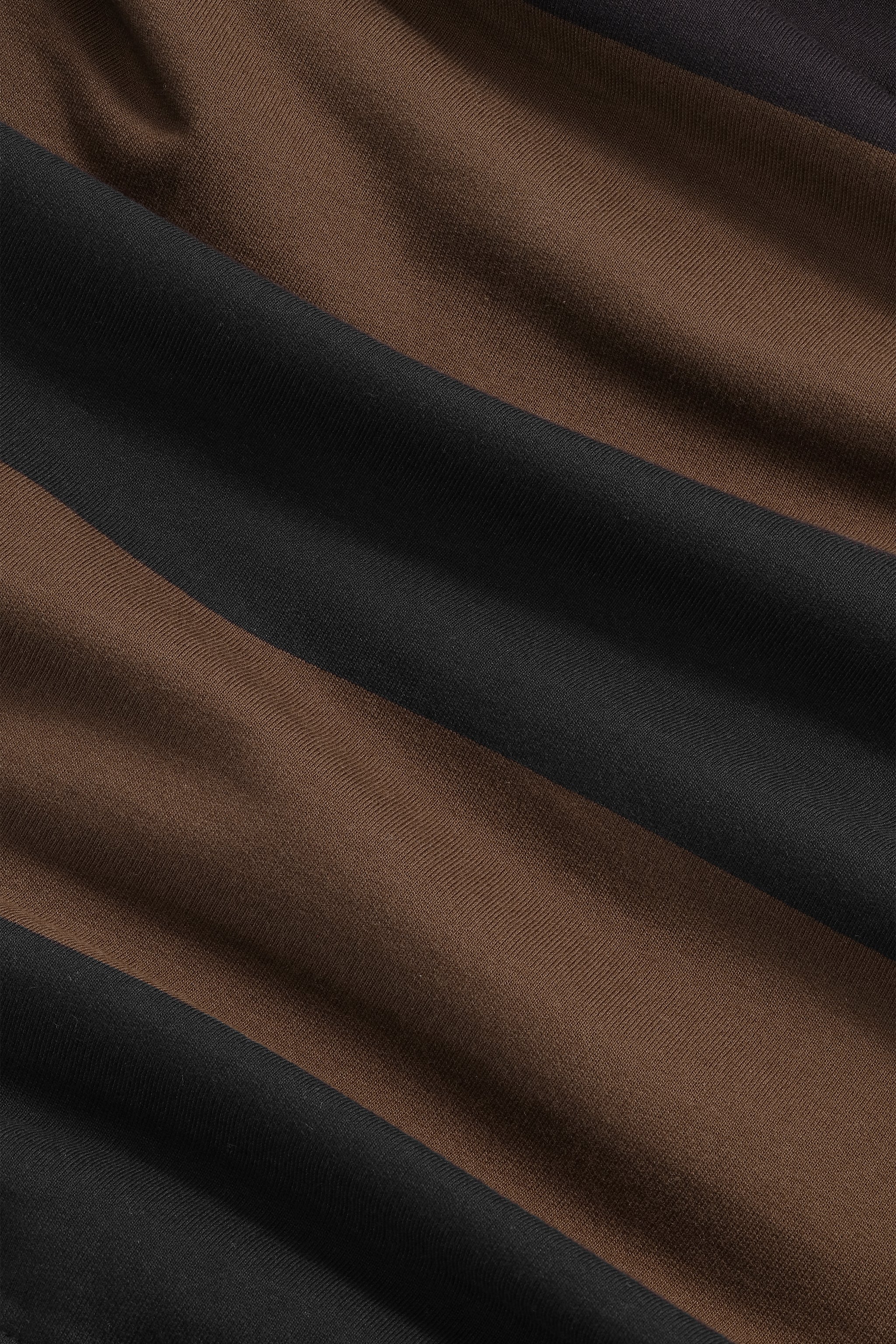 NN.07 David Long Sleeve Fleece Rugby Polo 30043 - Brown Stripe