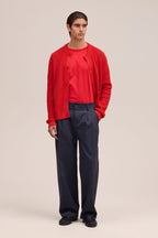 NN.07 Justin Wide Leg Trousers 1420 - Marine Navy