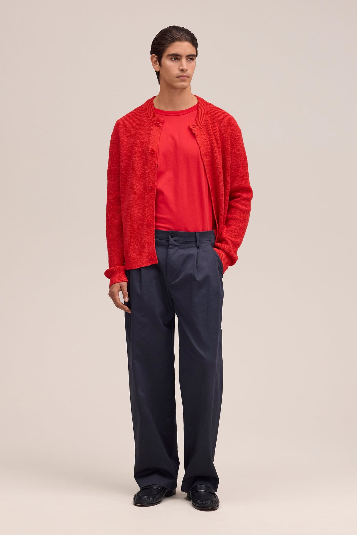 NN.07 Justin Wide Leg Trousers 1420 - Marine Navy