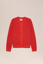 NN.07 Jasper Bouclé Knit Cardigan 60028 - Chili Glow